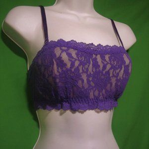 NEW HANKY PANKY 487171 RSPK LINED BANDEAU REMOVABLE STRAPS BANDEAU BRALETTE S